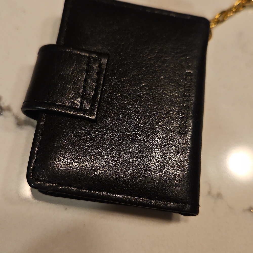 Princess Gardner Double Photo Frame Leather Key Ring Black - Picture 2 of 6